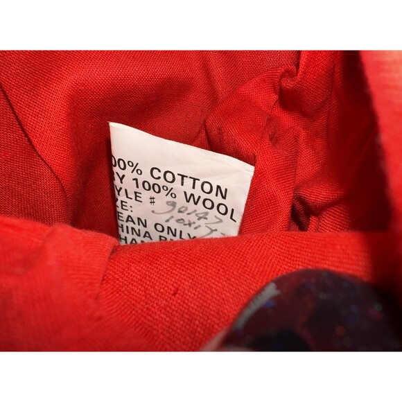 1991 Imperial Elegance Needlepoint Christmas Stocking Angel Cherub Burgundy Vtg - Picture 7 of 7